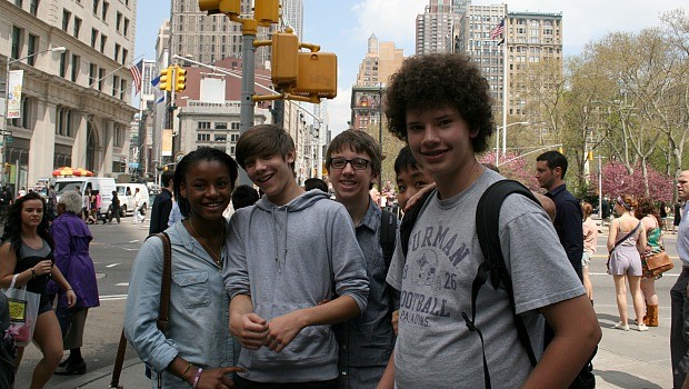 Students from a nearby high school called their Mister Softee break a 